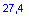 Textfeld: 27,4